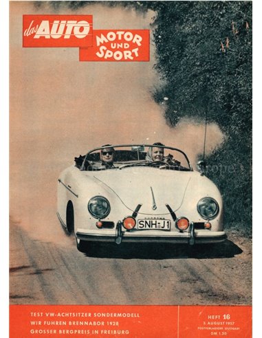 1957 DAS AUTO MOTOR UND SPORT MAGAZINE 16 DUITS