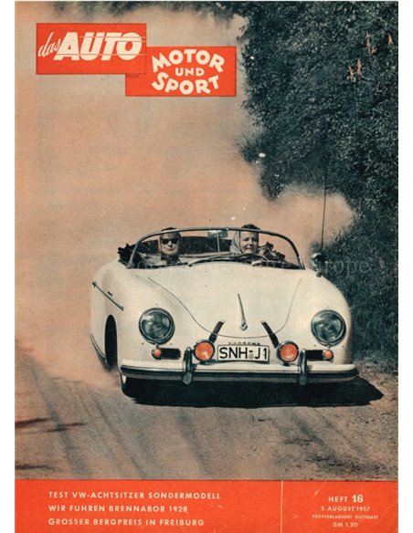 1957 DAS AUTO MOTOR UND SPORT MAGAZINE 16 GERMAN