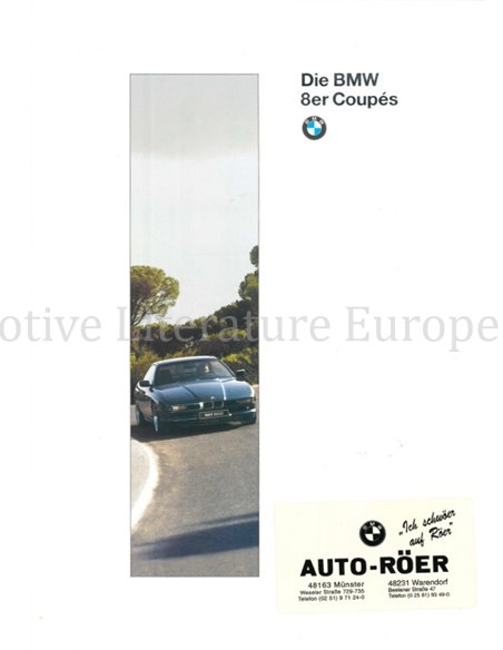 1995 BMW 8 SERIE COUPE BROCHURE DUITS