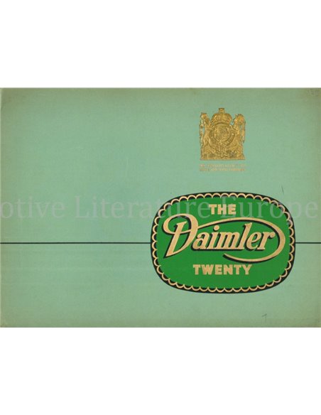 1939 DAIMLER TWENTY BROCHURE ENGLISH