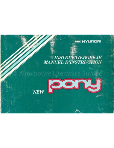 1982 HYUNDAI PONY OWNERS MANUAL DUTCH | FRENCH