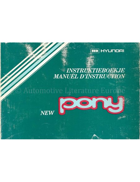 1982 HYUNDAI PONY OWNERS MANUAL DUTCH | FRENCH