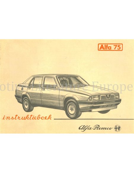 1985 ALFA ROMEO 75 INSTRUCTIEBOEKJE NEDERLANDS