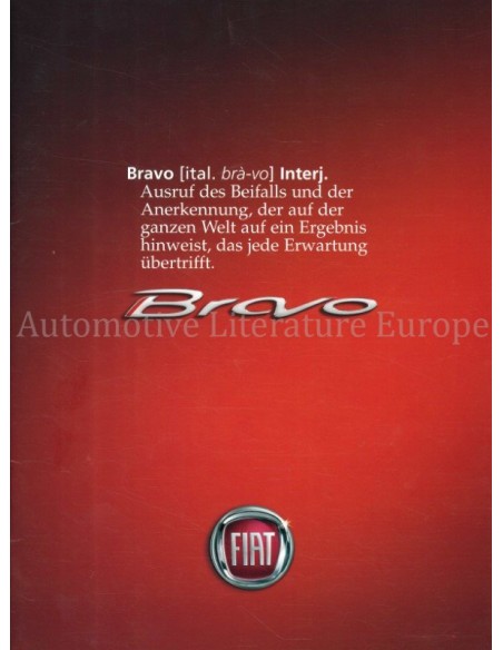 2007 FIAT BRAVO BROCHURE DUITS