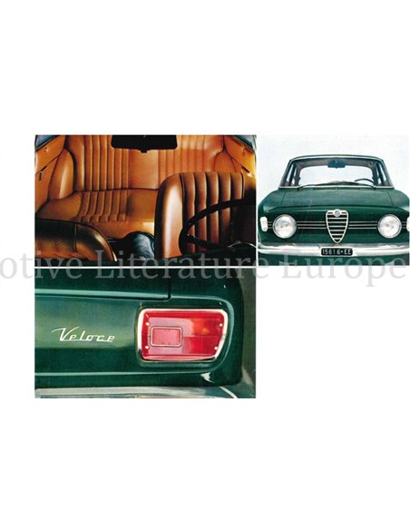 1969 ALFA ROMEO GIULIA GT VELOCE BROCHURE DUITS