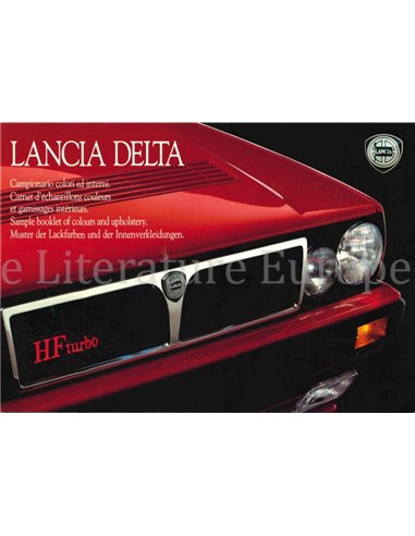 1991 LANCIA DELTA HF INTEGRALE FARBEN & INNENAUSSTATTUNG PROSPEKT