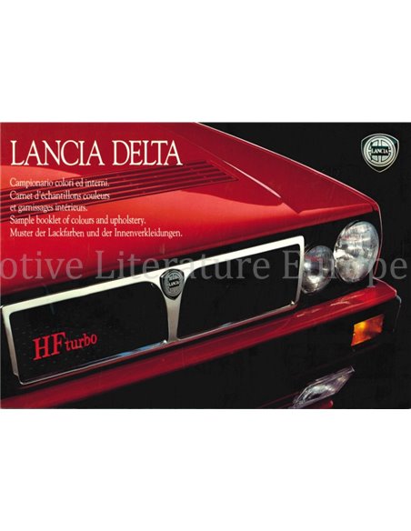 1991 LANCIA DELTA HF INTEGRALE FARBEN & INNENAUSSTATTUNG PROSPEKT