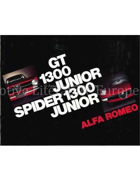 1971 ALFA ROMEO 1300 GT JUNIOR | SPIDER PROSPEKT FRANZÖSISCH