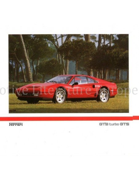 1986 FERRARI TURBO BROCHURE 443/86