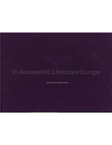 2011 BENTLEY MULSANNE DESIGN BROCHURE ENGLISH