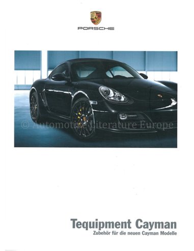 2010 PORSCHE CAYMAN TEQUIPMENT BROCHURE DUITS