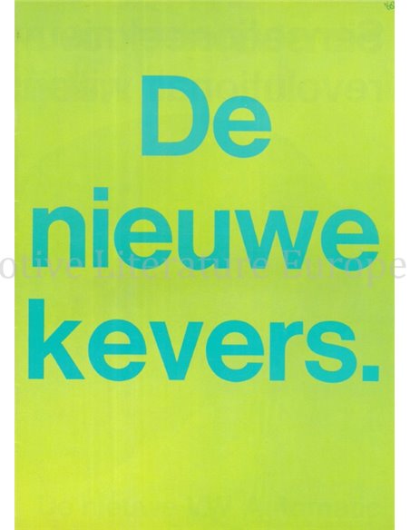 1968 VOLKSWAGEN KEVER BROCHURE NEDERLANDS