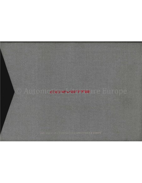 2005 CHEVROLET CORVETTE PRESSEMAPPE ENGLISCH