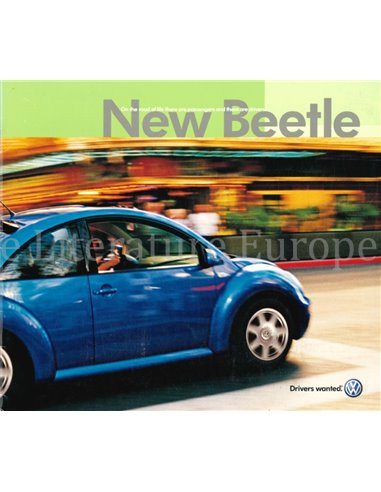 2001 VOLKSWAGEN NEW BEETLE BROCHURE ENGELS (USA)