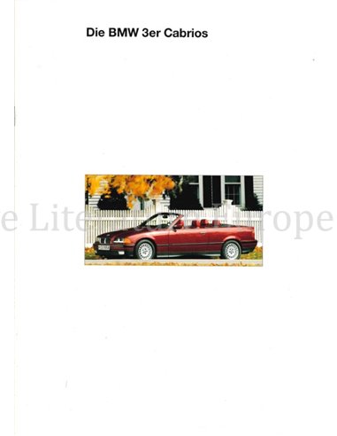 1994 BMW 3 SERIES CONVERTIBLE BROCHURE GERMAN