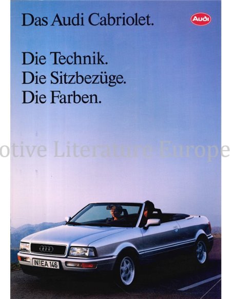 1992 AUDI CABRIOLET PROSPEKT DEUTSCH