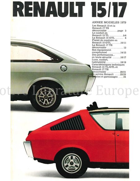 1979 RENAULT 15/17 BROCHURE FRANS