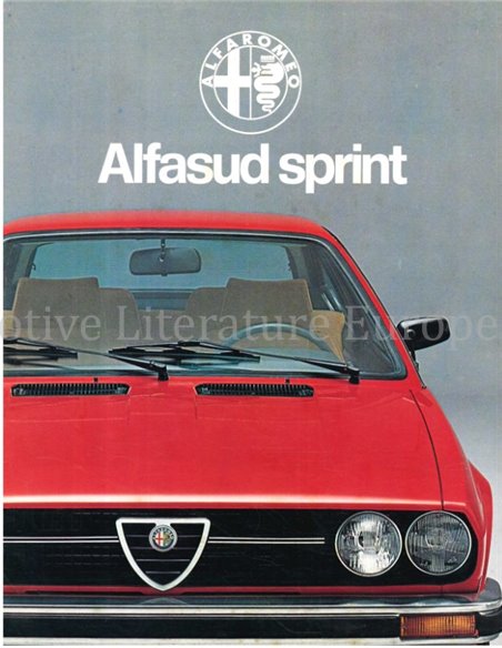 1979 ALFA ROMEO ALFASUD SPRINT BROCHURE DUTCH