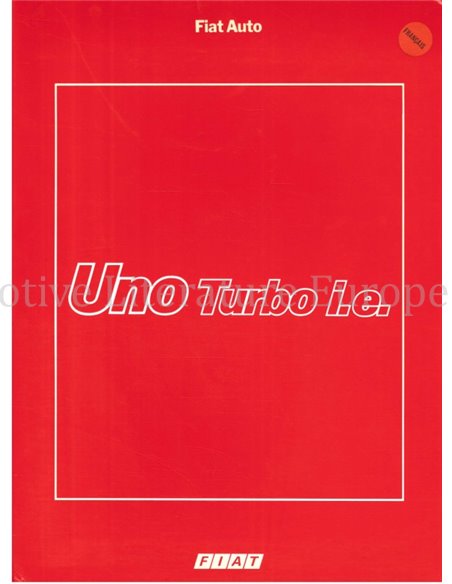 1985 FIAT UNO TURBO I.E. PRESSKIT FRENCH