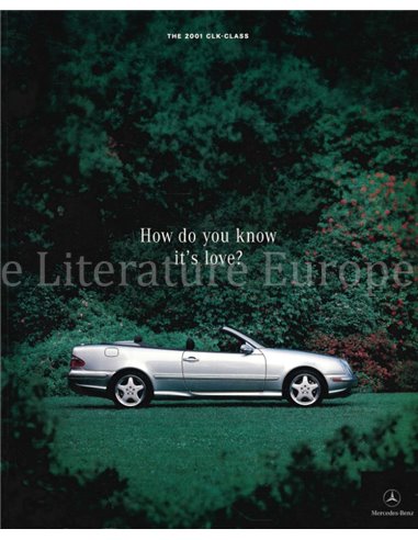 2001 MERCEDES BENZ CLK CLASS HARDBACK BROCHURE ENGLISH