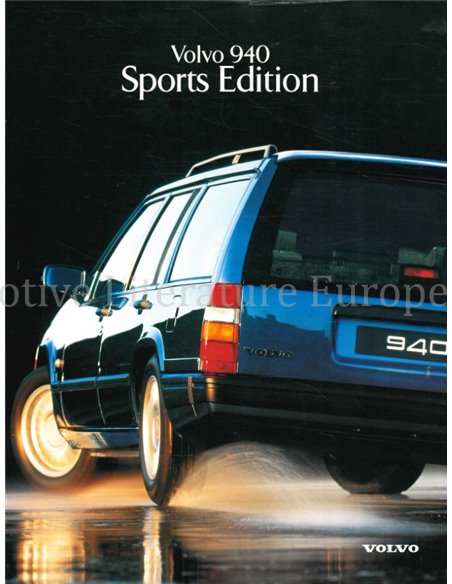 1996 VOLVO 940 ESTATE SPORTS EDITION BROCHURE NEDERLANDS