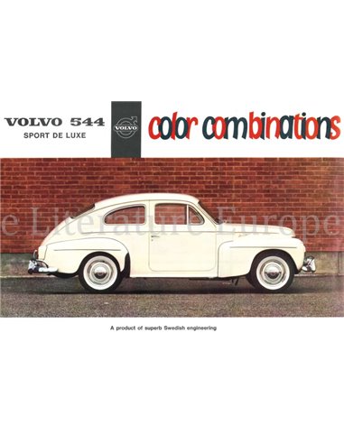 1962 VOLVO 544 LEAFLET DUTCH