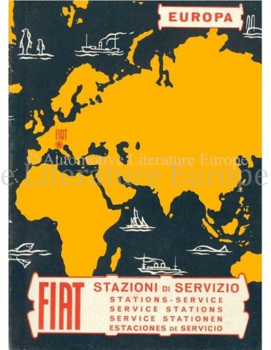 1964 FIAT SERVICE STATIONEN EUROPA HANDBUCH