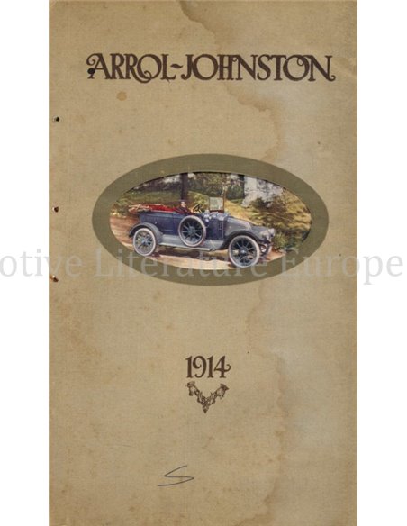 1914 ARROL JOHNSTON PROSPEKT ENGLISCH