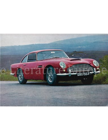 1964 ASTON MARTIN DB5 DATENBLATT ENGLISCH