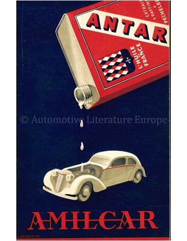 1938 AMILCAR COMPOUND MAINTENANCE AND LUBRICATING OIL FRENCH