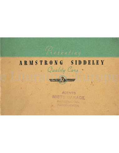 1939 ARMSTRONG SIDDELEY BROCHURE ENGLISCH