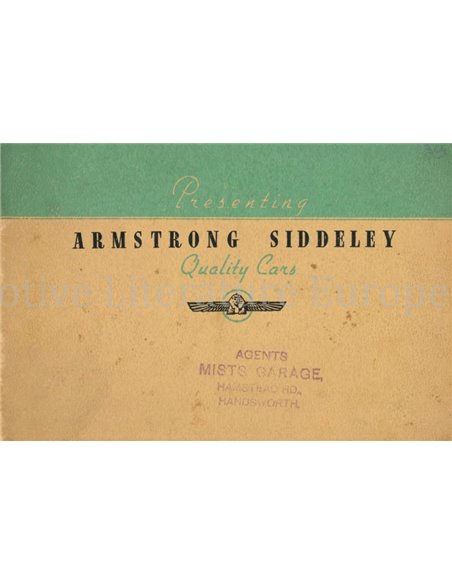 1939 ARMSTRONG SIDDELEY BROCHURE ENGELS