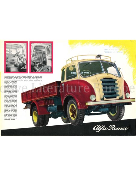 1956 ALFA ROMEO 950 TRUCK BROCHURE FRENCH