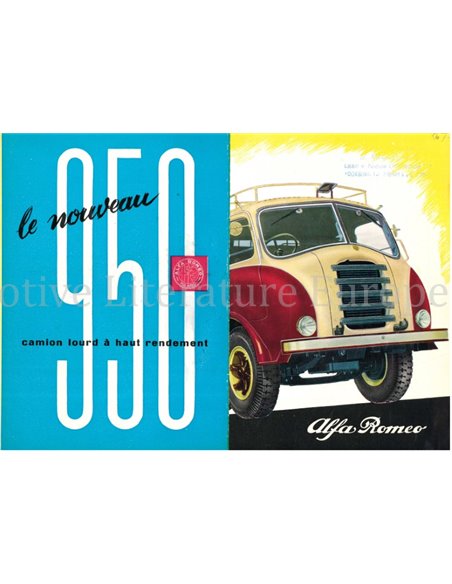 1956 ALFA ROMEO 950 TRUCK BROCHURE FRENCH