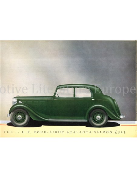 1936 ARMSTRONG SIDDELEY BROCHURE ENGELS