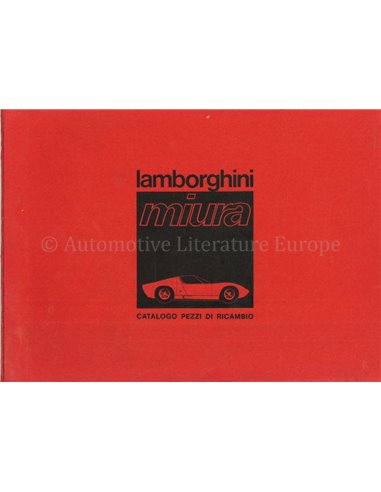 1971 LAMBORGHINI MIURA SV SPARE PARTS MANUAL ITALIAN