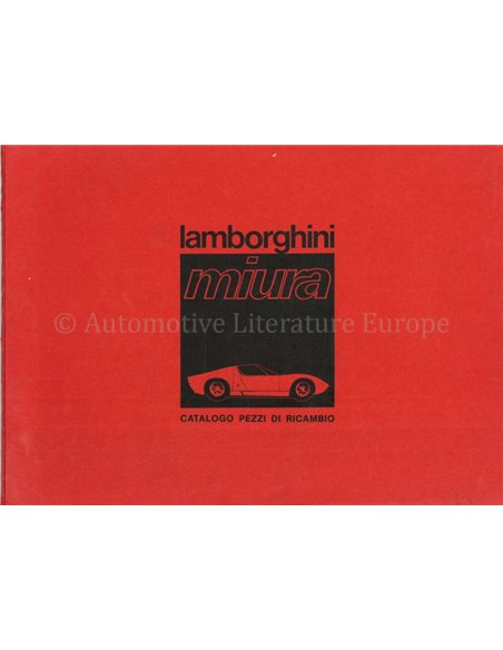 1971 LAMBORGHINI MIURA SV SPARE PARTS MANUAL ITALIAN