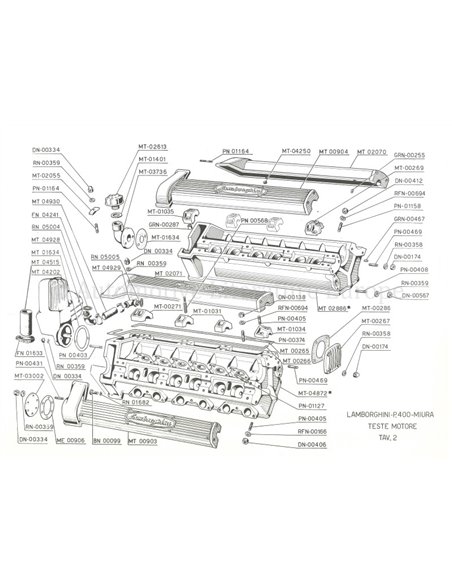 1971 LAMBORGHINI MIURA SV ERSATZTEILKATALOG ITALIENISCH