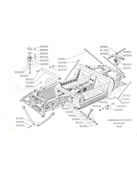 1971 LAMBORGHINI MIURA SV ERSATZTEILKATALOG ITALIENISCH