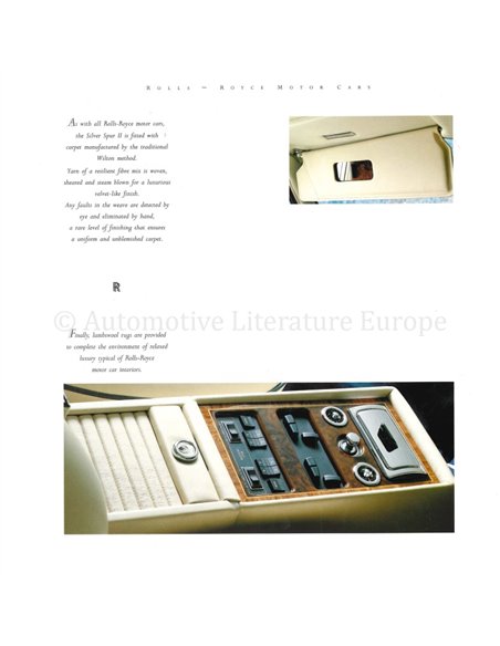 1993 ROLLS ROYCE PROGRAMMA BROCHURE ENGELS