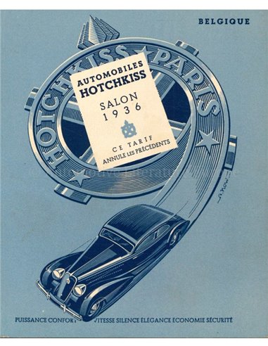 1938 HOTCHKISS RANGE BROCHURE FRENCH