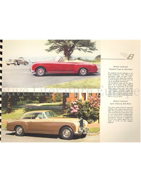 1958 BENTLEY S SERIES BROCHURE ENGELS