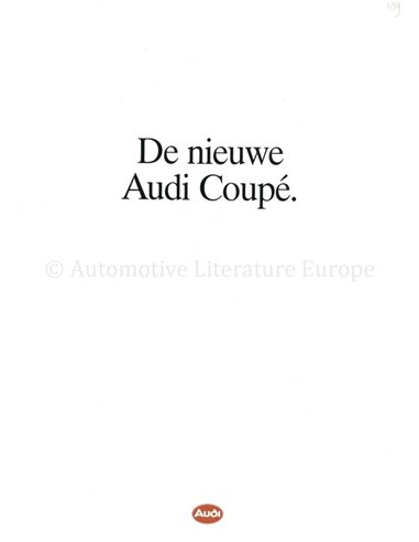 1989 AUDI COUPE BROCHURE DUTCH