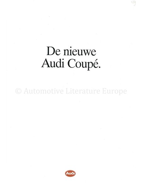 1989 AUDI COUPE BROCHURE NEDERLANDS