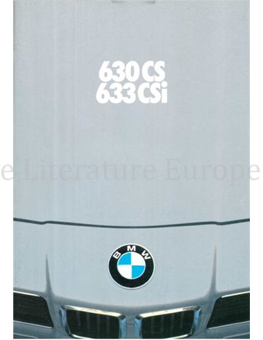 1978 BMW 6 SERIES BROCHURE DUTCH