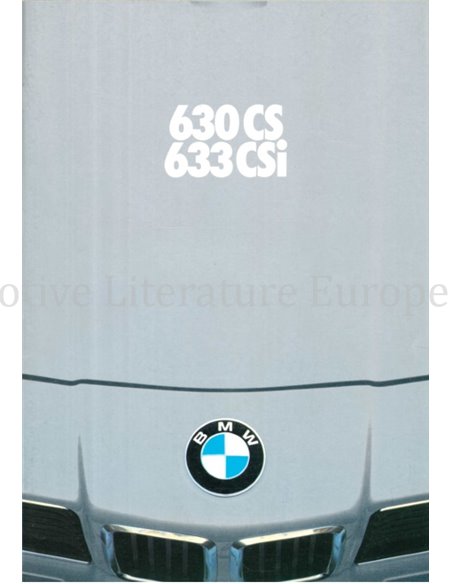 1978 BMW 6 SERIES BROCHURE DUTCH