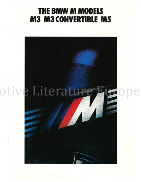 1990 BMW M3 | M3 CONVERTIBLE | M5 BROCHURE ENGLISH