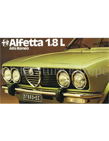 1975 ALFA ROMEO ALFETTA 1.8 L BROCHURE DUTCH