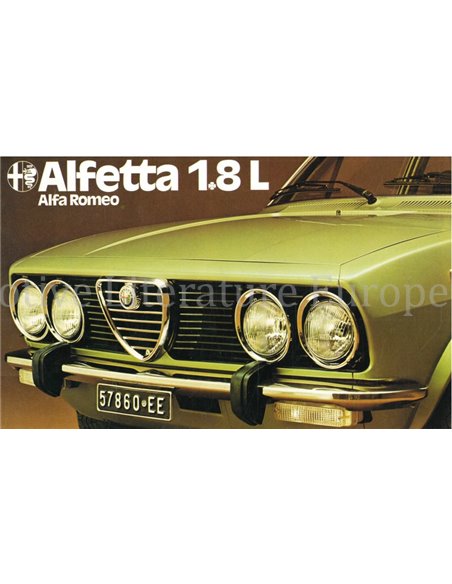 1975 ALFA ROMEO ALFETTA 1.8 L BROCHURE NEDERLANDS