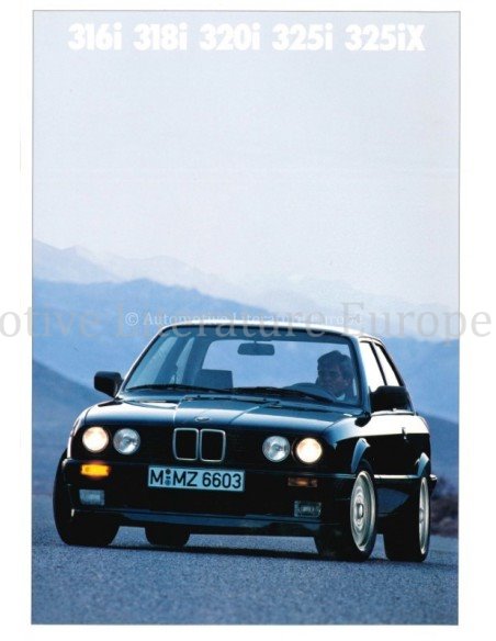 1988 BMW 3 SERIES SALOON BROCHURE DUTCH